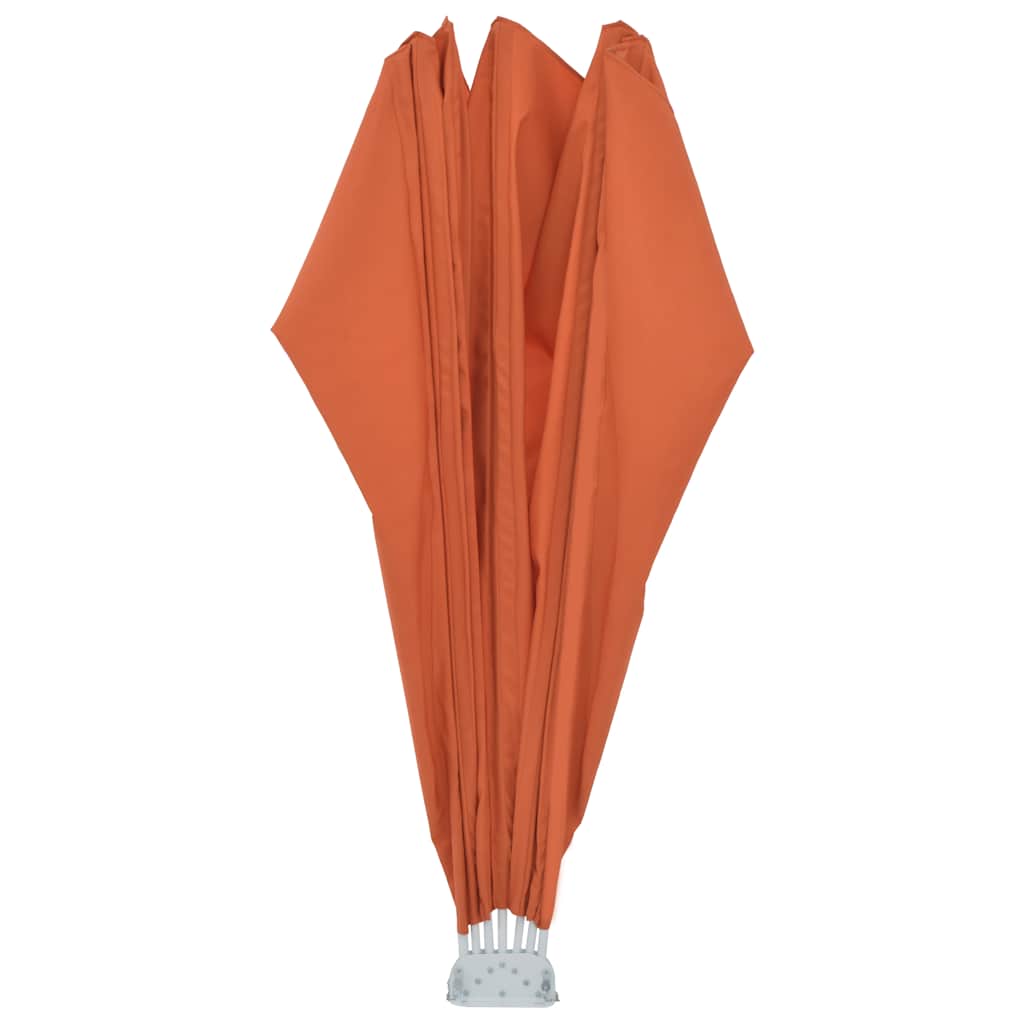 Sammenleggbar sidemarkise for terrasse terrakotta 160 cm