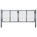 Hageport av netting galvanisert stål 300x100 cm grå