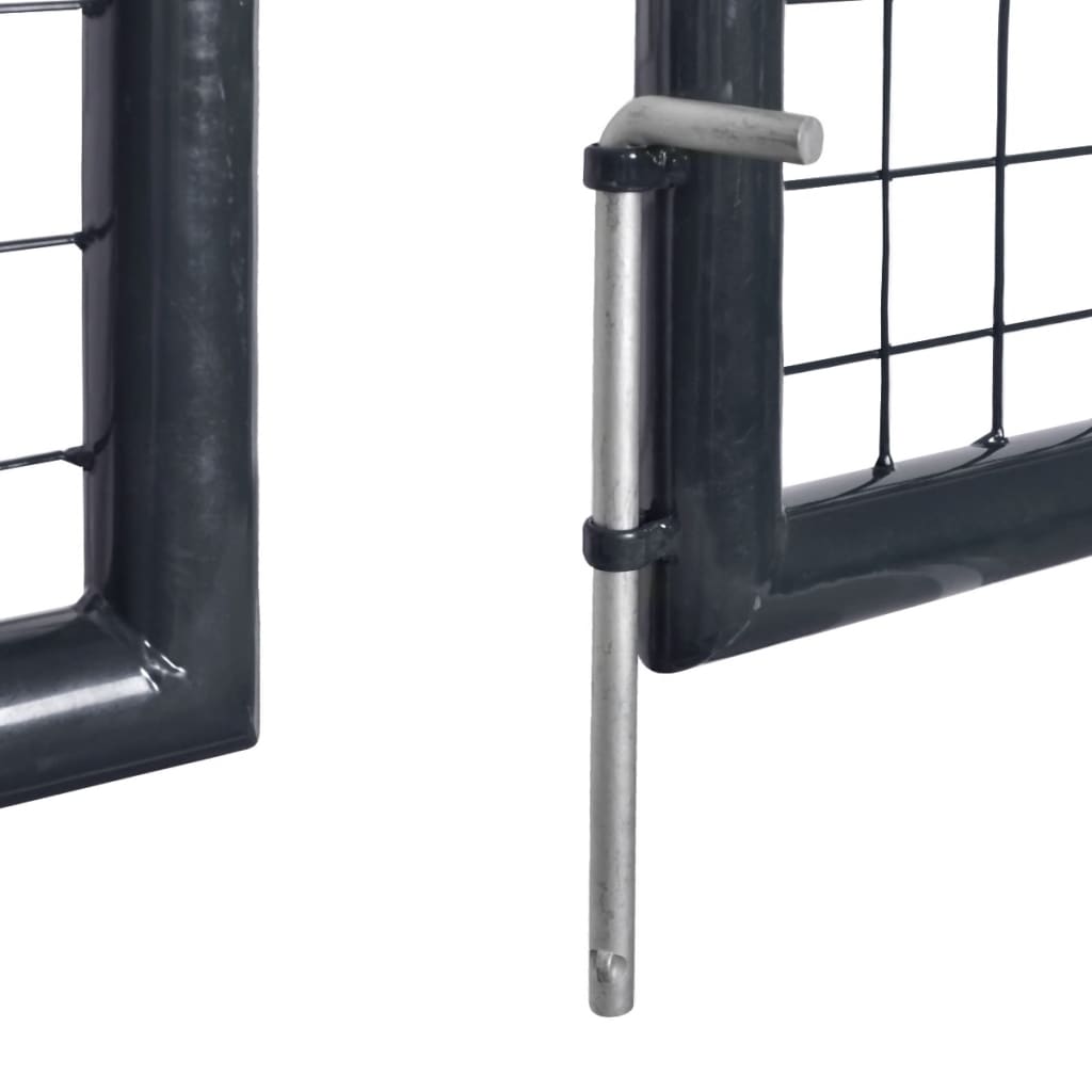 Hageport av netting galvanisert stål 300x150 cm grå
