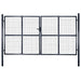 Hageport av netting galvanisert stål 300x175 cm grå