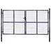 Hageport av netting galvanisert stål 300x200 cm grå