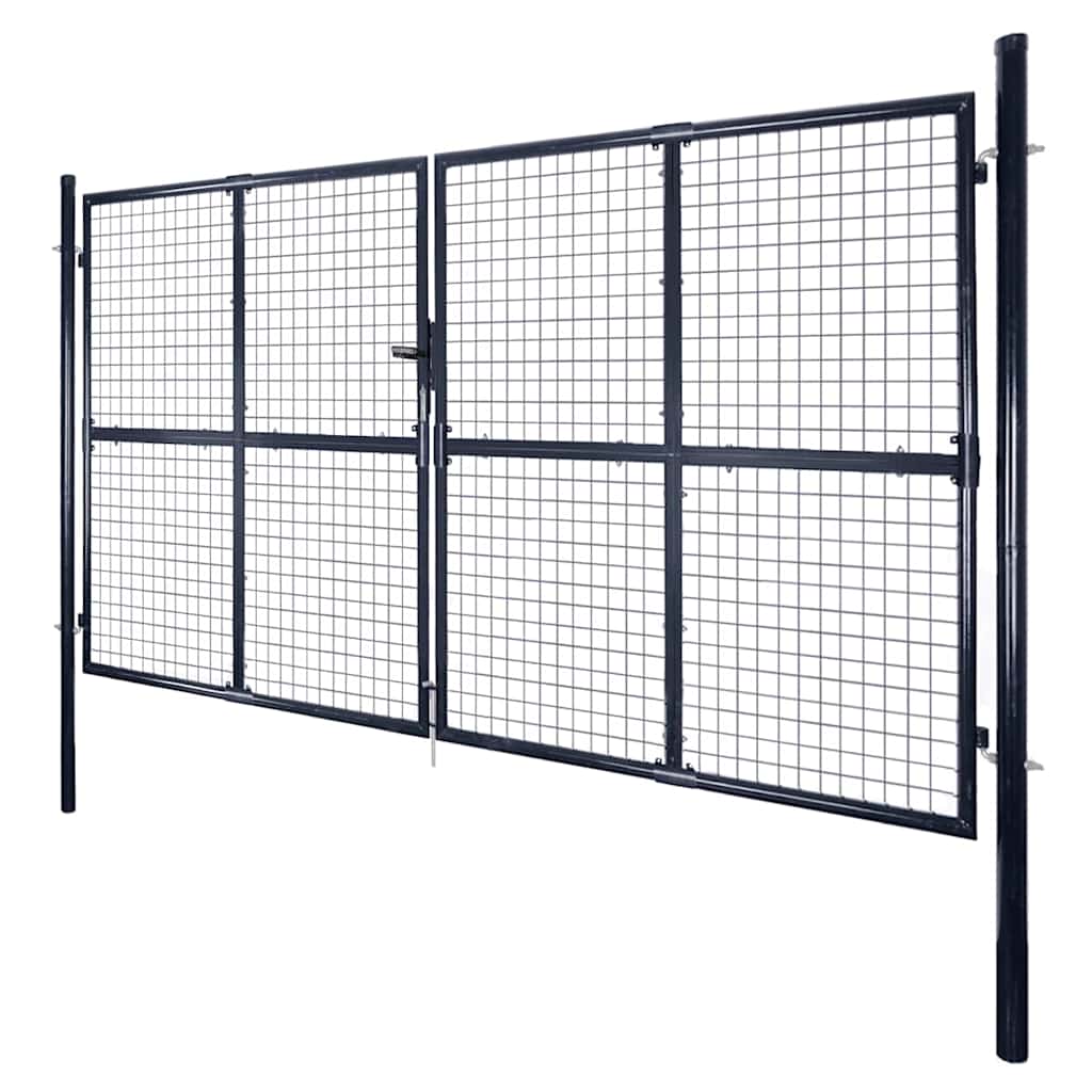 Hageport av netting galvanisert stål 300x200 cm grå