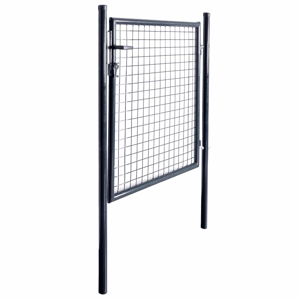 Hageport av netting galvanisert stål 100x100 cm grå