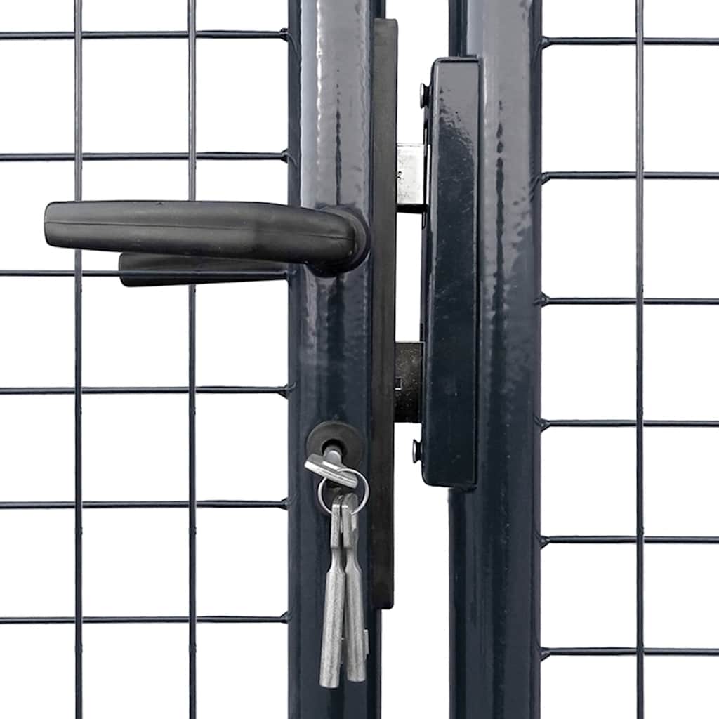 Hageport av netting galvanisert stål 400x175 cm grå