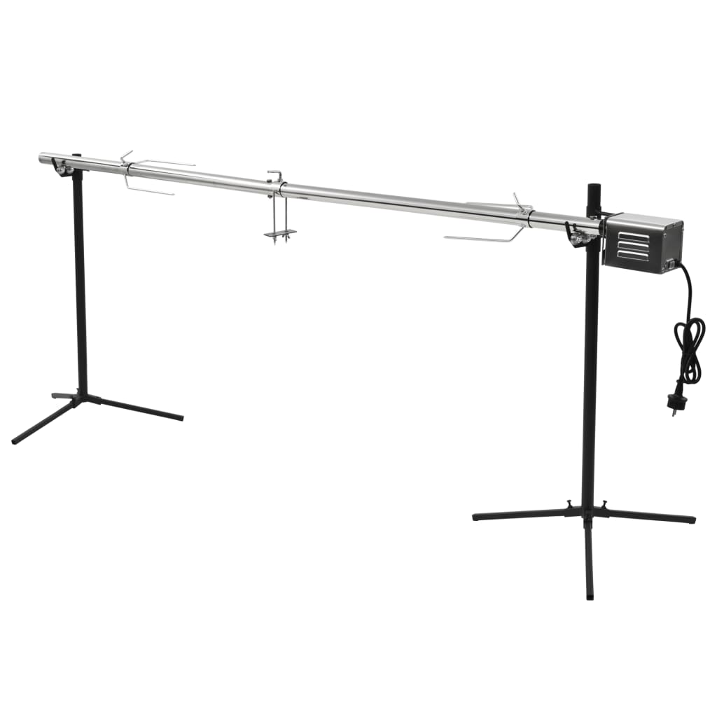 Automatisk grill med motor rustfritt stål 207x45x81 cm