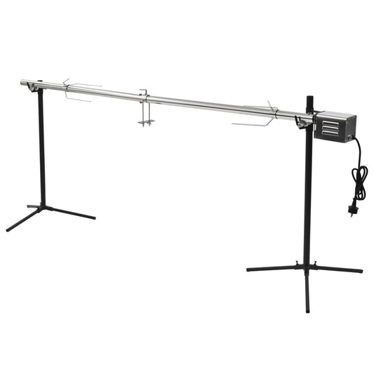 Automatisk grill med motor rustfritt stål 207x45x81 cm