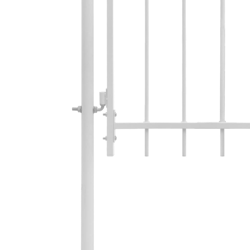 Hagegjerde stål 1x1,75 m hvit