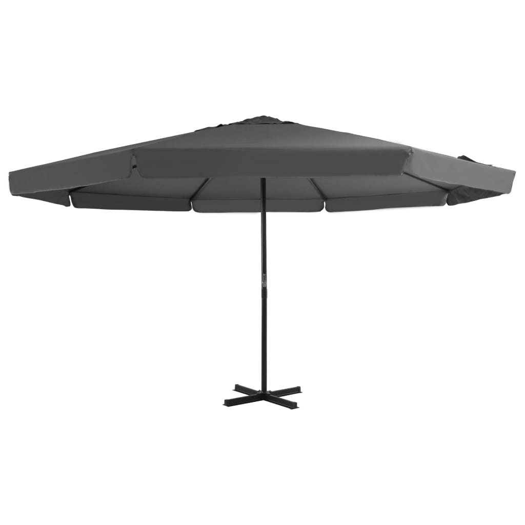 Parasoll med aluminiumsstang 500 cm antrasitt vidaXL