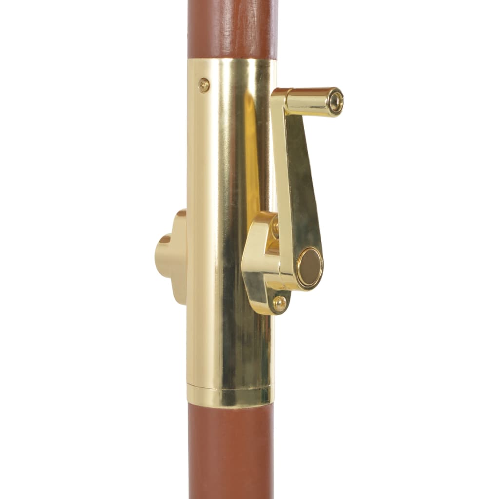 Parasoll med trestang 300 cm gråbrun vidaXL