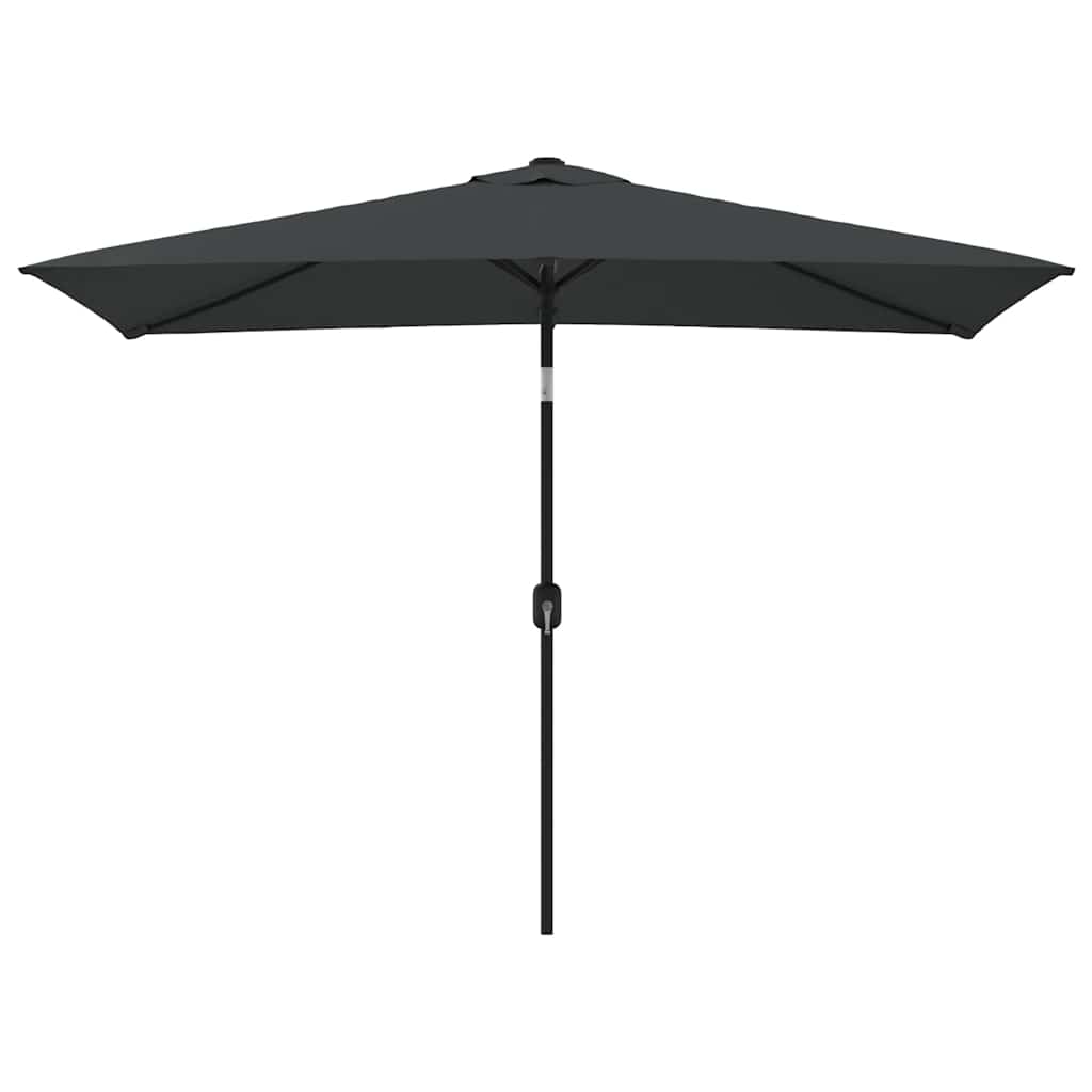 Parasoll med metallstang 300x200 cm antrasitt