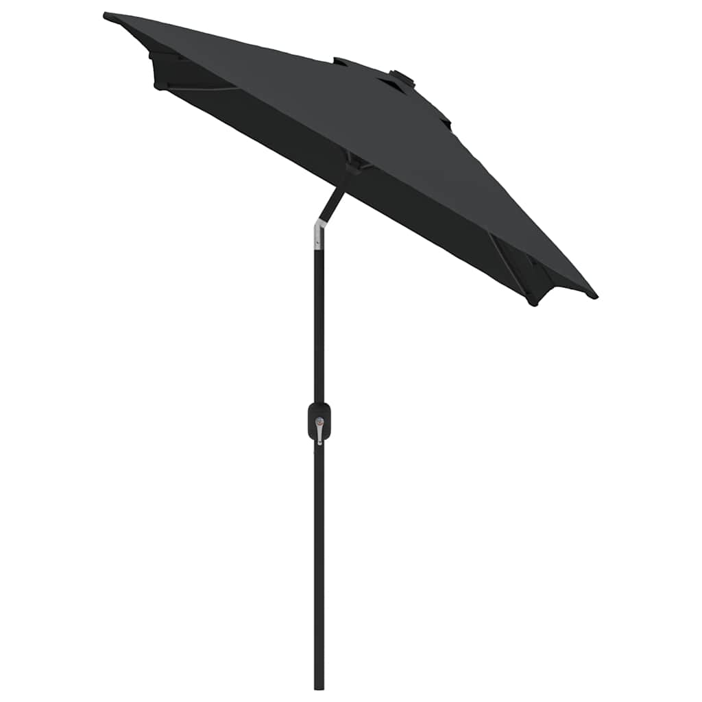 Parasoll med metallstang 300x200 cm antrasitt