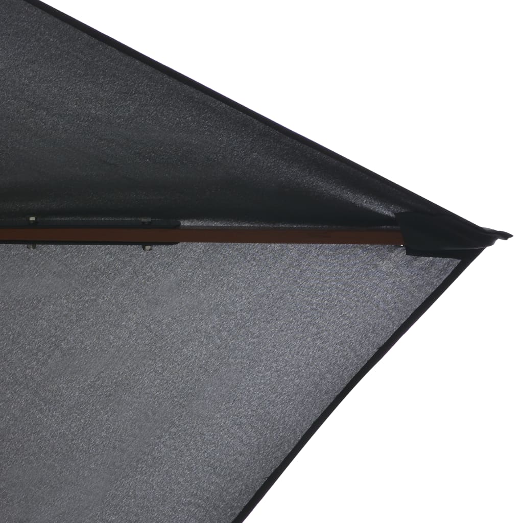 Parasoll med trestang 200x300 cm antrasitt