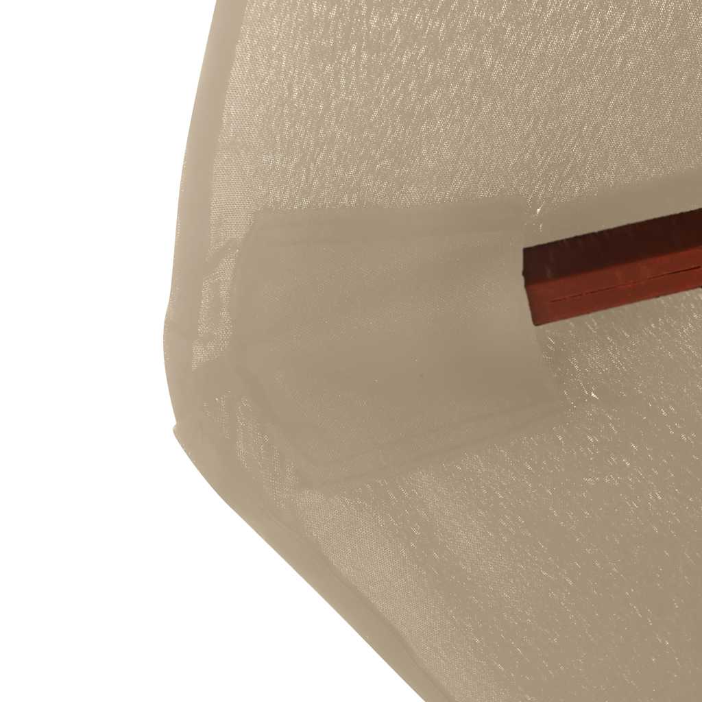 Parasoll med trestang 350 cm gråbrun vidaXL