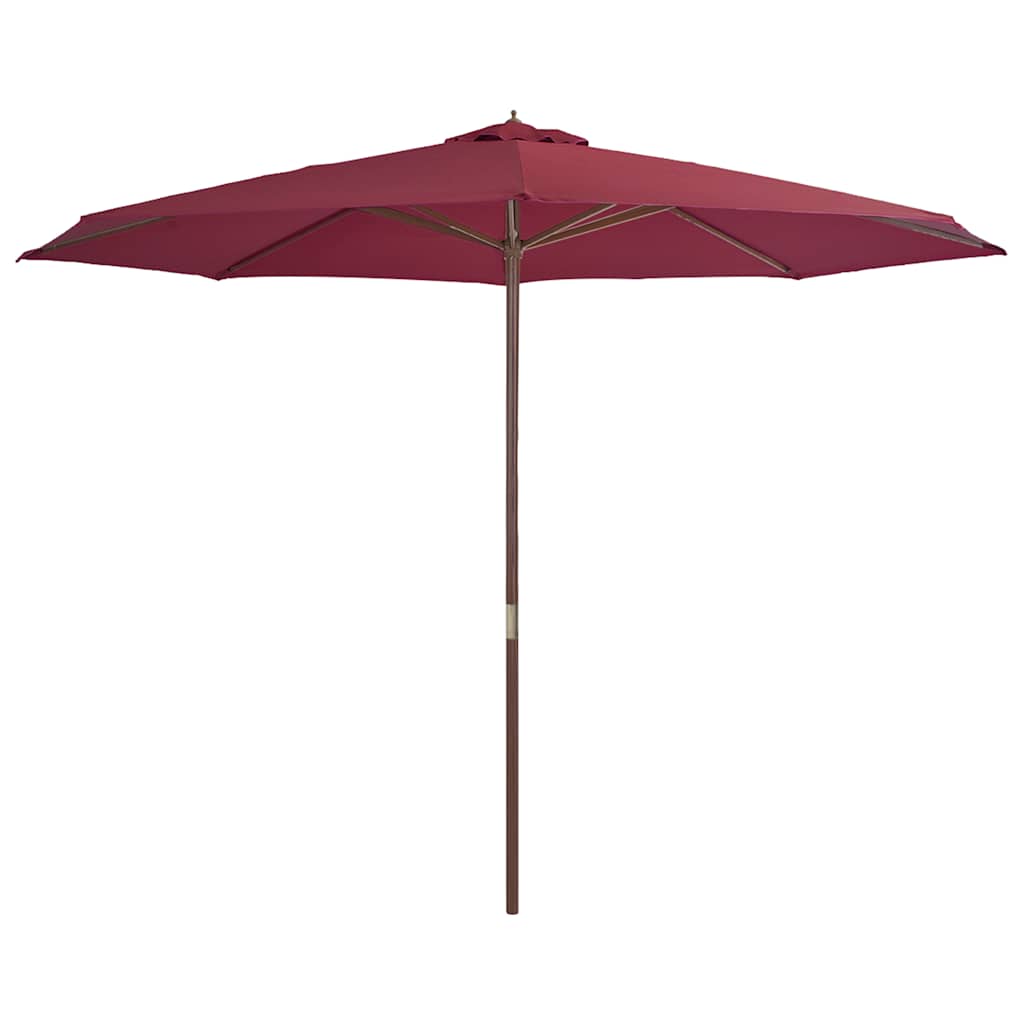 Parasoll med trestang 350 cm burgunder