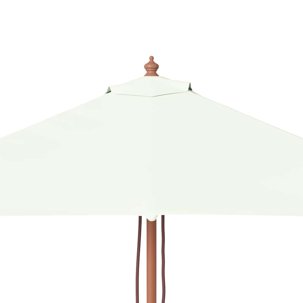 Parasoll med trestang 150x200 cm sandfarget