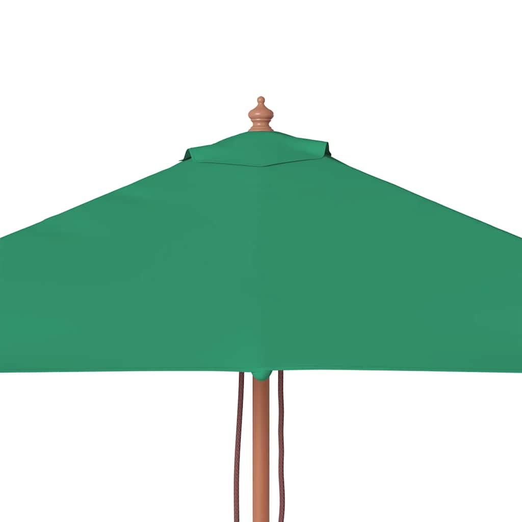 Parasoll med trestang 150x200 cm grønn