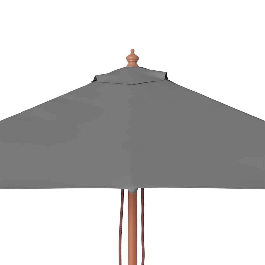 Parasoll med trestang 150x200 cm antrasitt