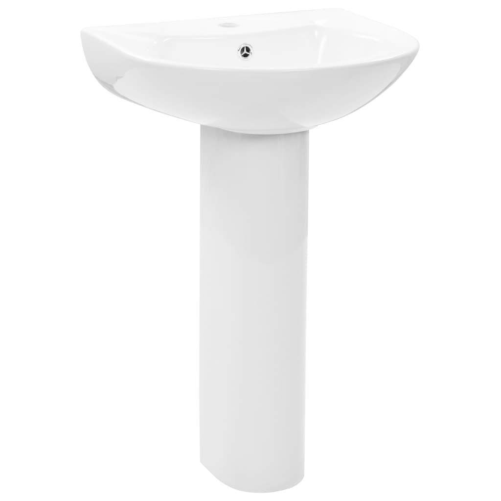 Servant frittstående sokkel keramisk hvit 520x440x190 mm