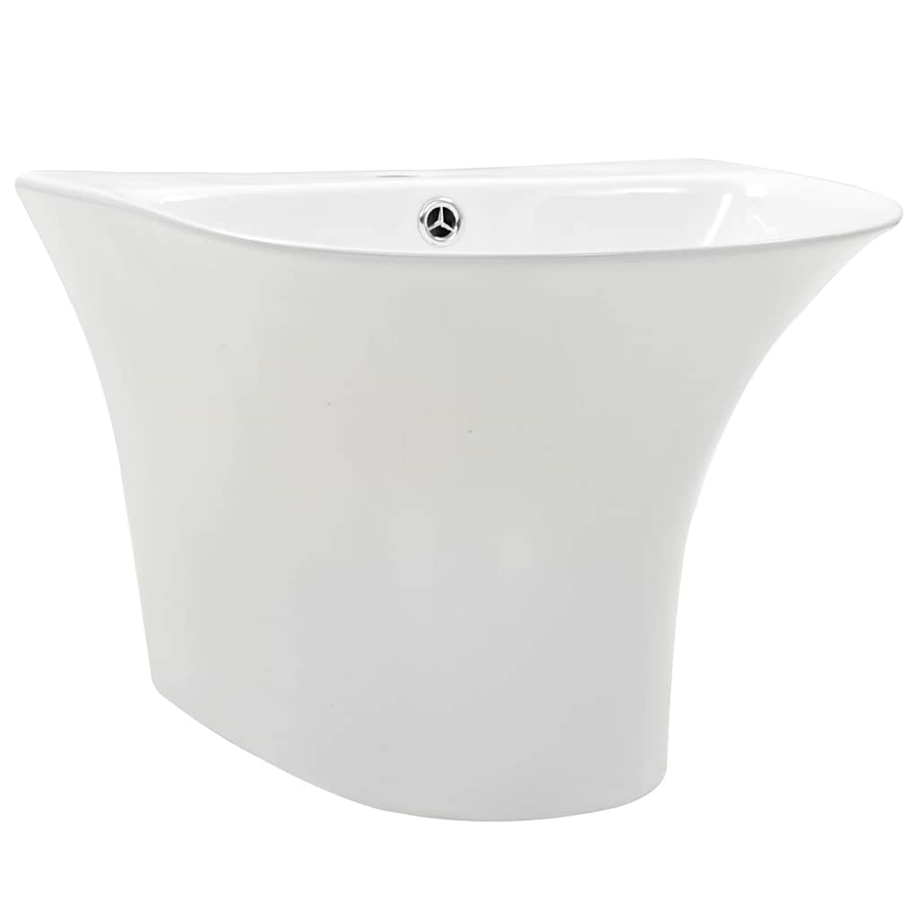 Basseng Hvit 47 x 45 x 37 cm Glassert Keramikk