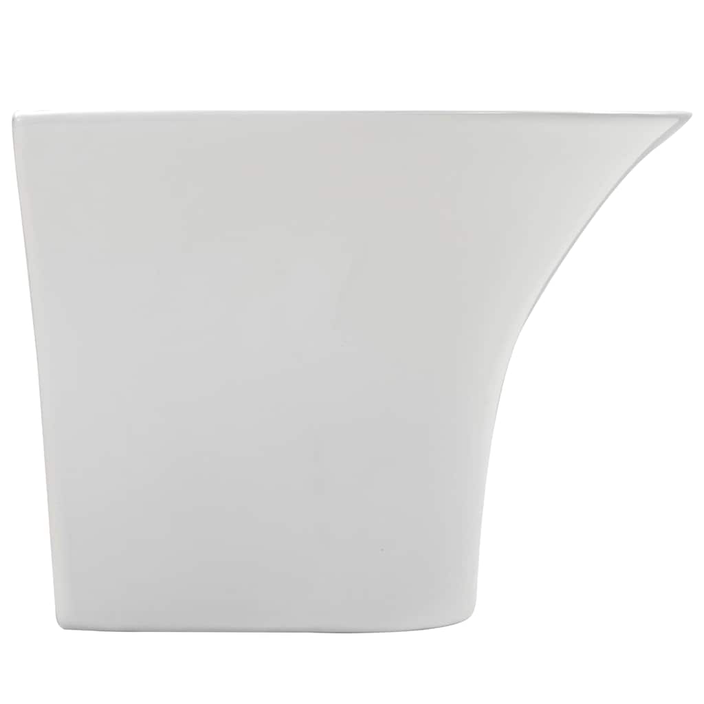 Basseng Hvit 47 x 45 x 37 cm Glassert Keramikk