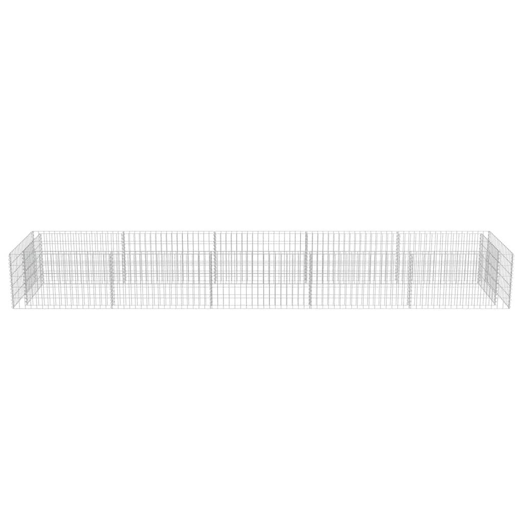 Gabion høybed galvanisert stål 450x90x50 cm