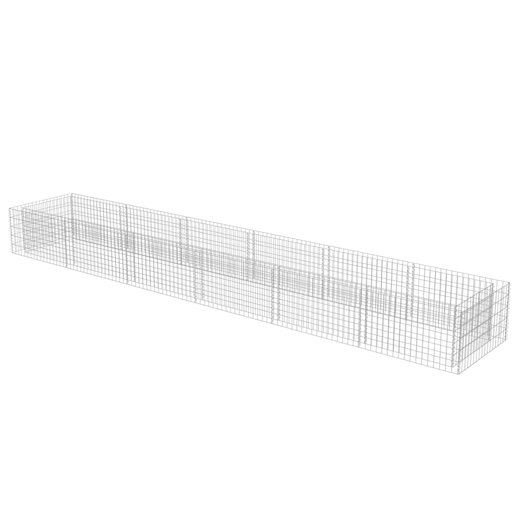 Gabion høybed galvanisert stål 540x90x50 cm