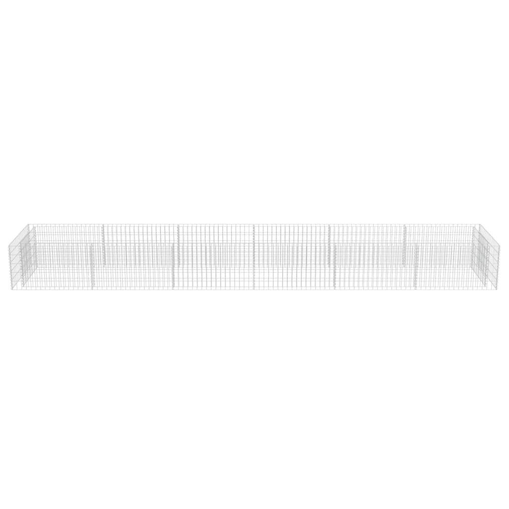 Gabion høybed galvanisert stål 540x90x50 cm