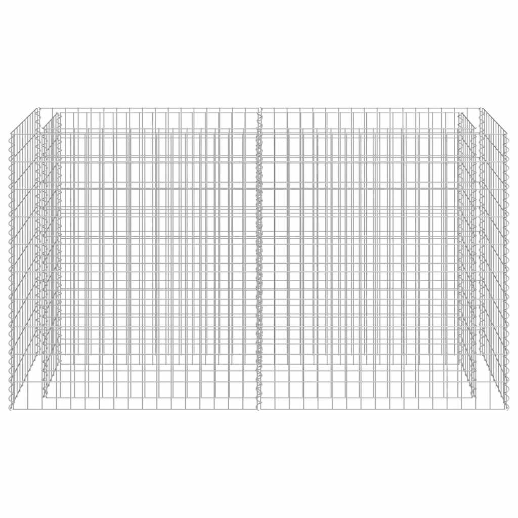 Gabion høybed galvanisert stål 180x50x100 cm vidaXL