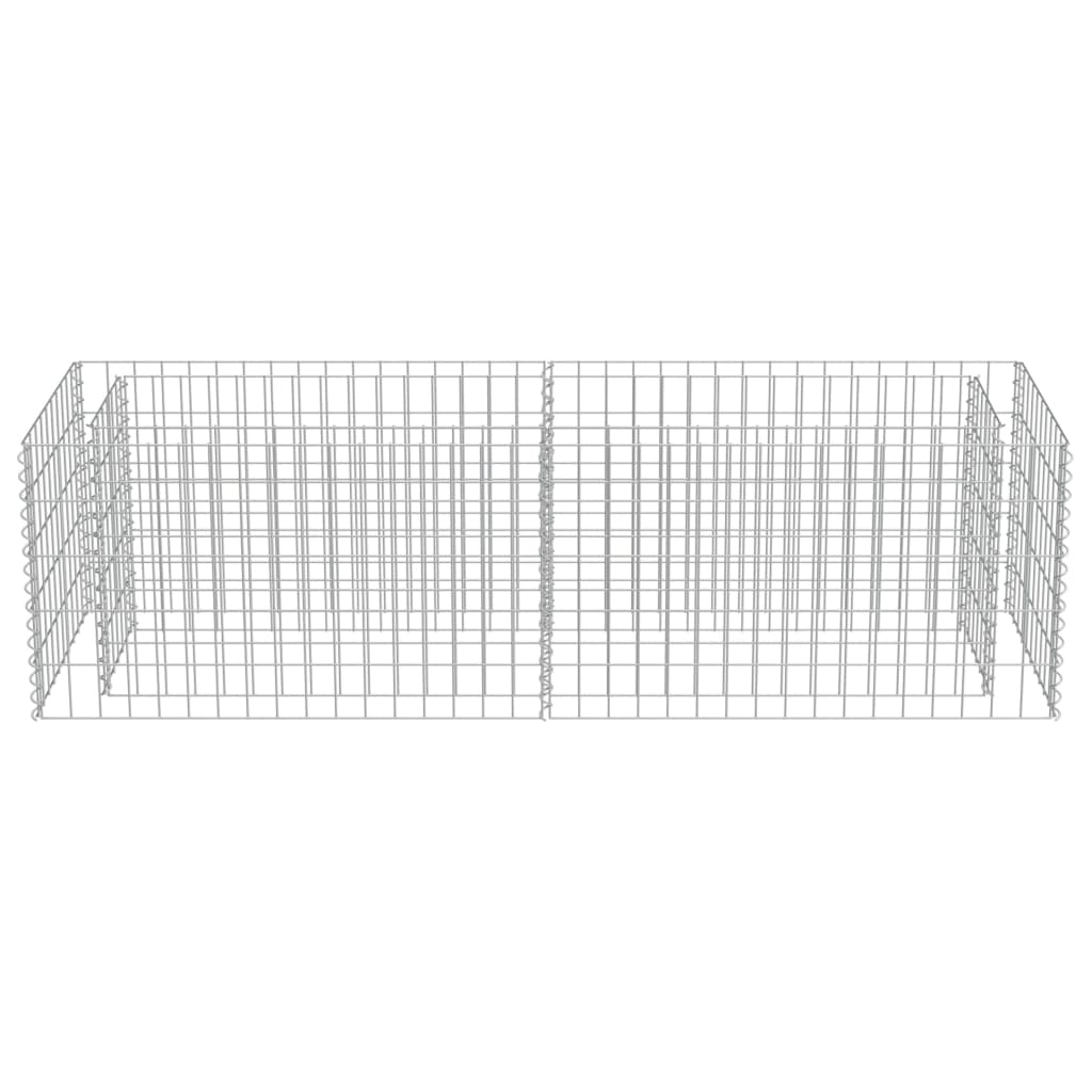 Gabion høybed galvanisert stål 180x50x50 cm