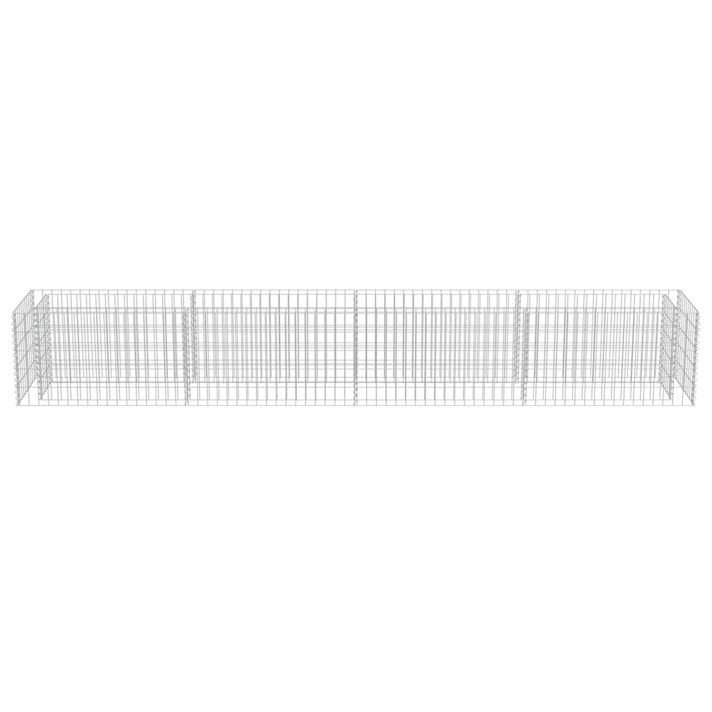 Gabion høybed galvanisert stål 360x50x50 cm