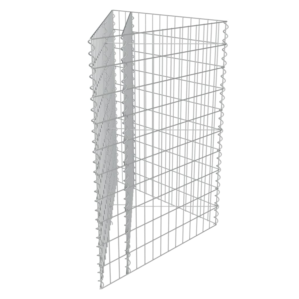 Gabion høybed galvanisert stål 75x75x100 cm