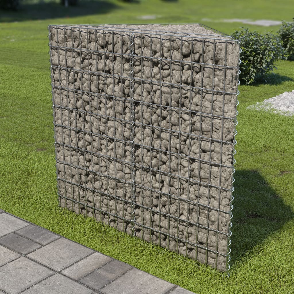 Gabion høybed galvanisert stål 75x75x100 cm
