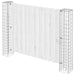 Gjerdepåle 2 pcs sølv 20 x 20 x 190 cm Metall