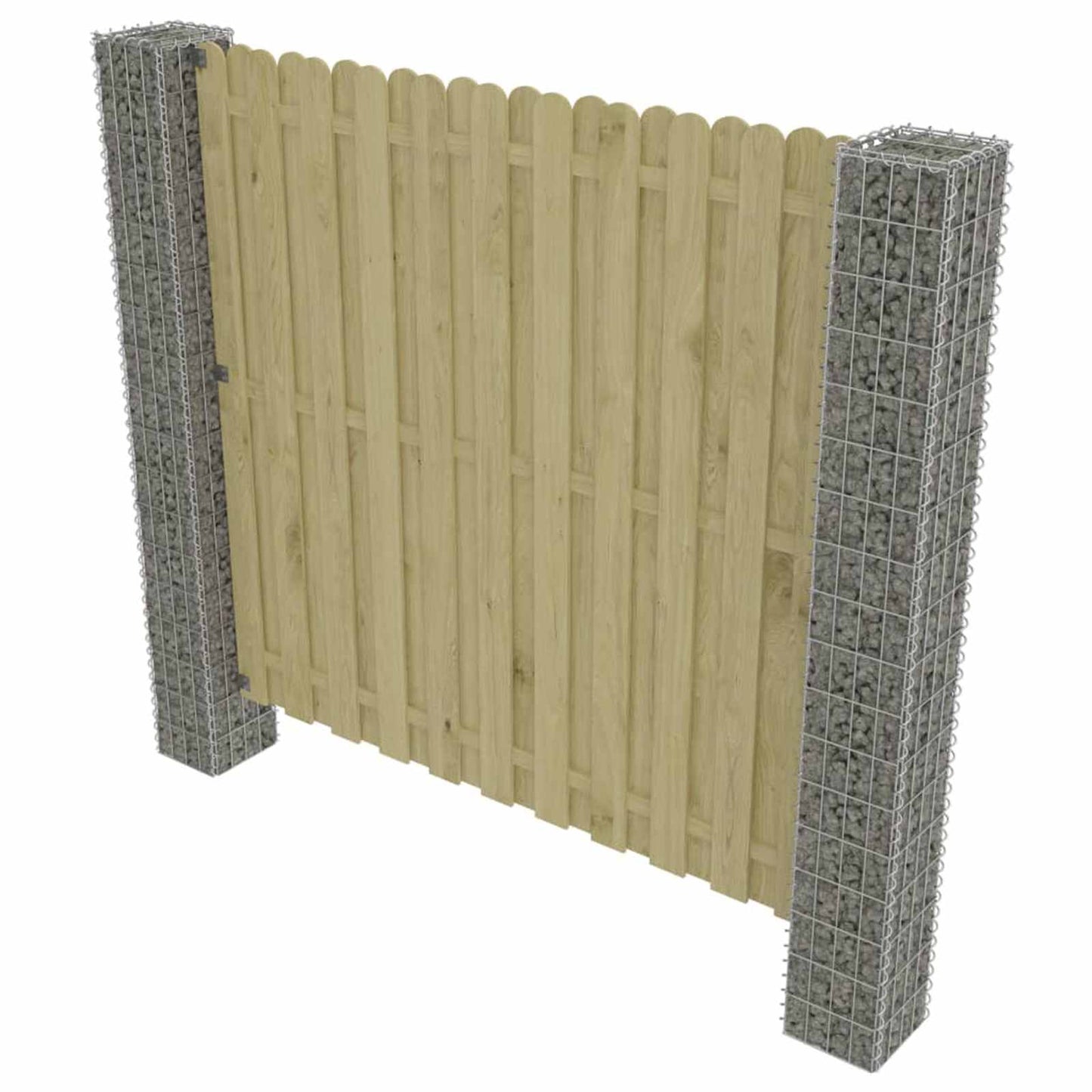 Gjerdepåle 2 pcs sølv 20 x 20 x 190 cm Metall