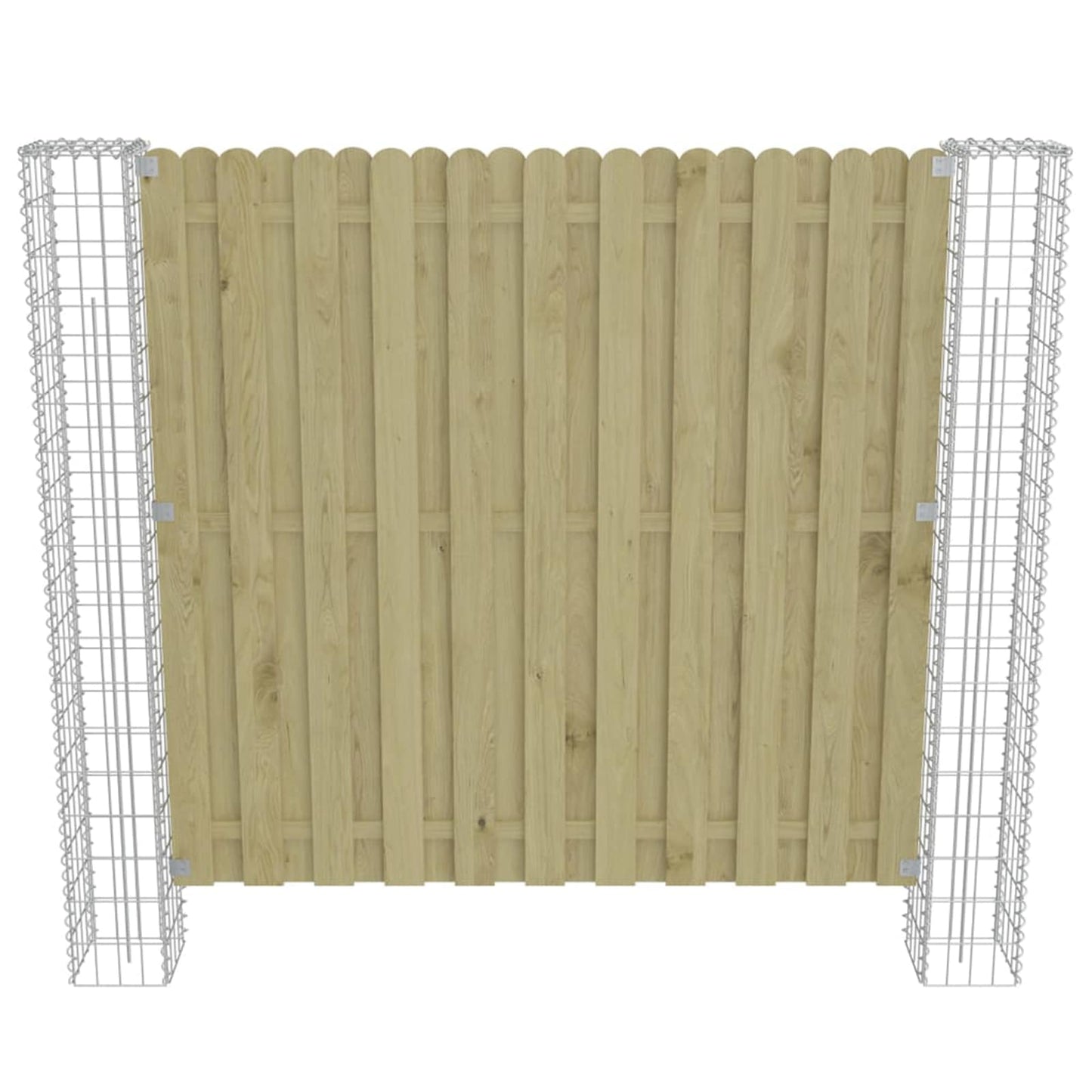 Gjerdepåle 2 pcs sølv 20 x 20 x 190 cm Metall