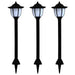 Utendørs sollampe 3 stk LED svart vidaXL