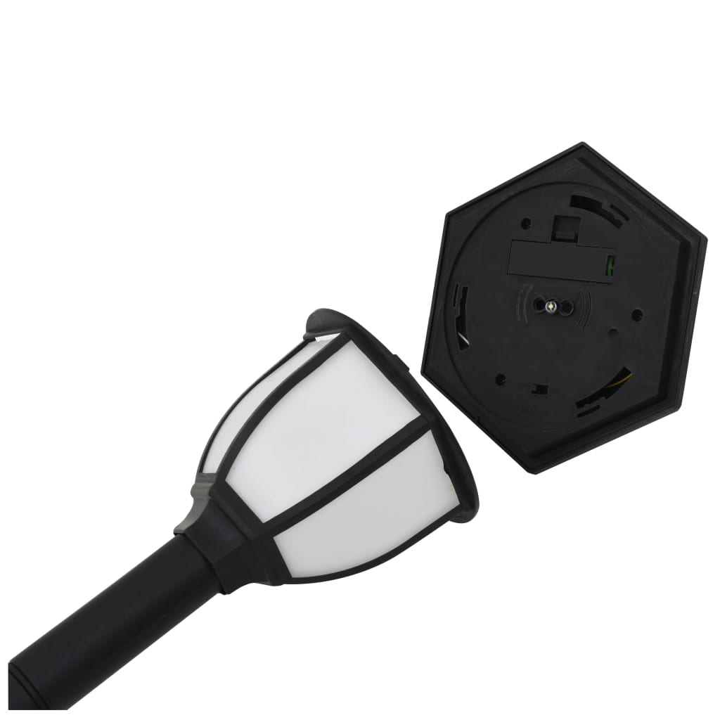 Utendørs sollampe 3 stk LED svart vidaXL