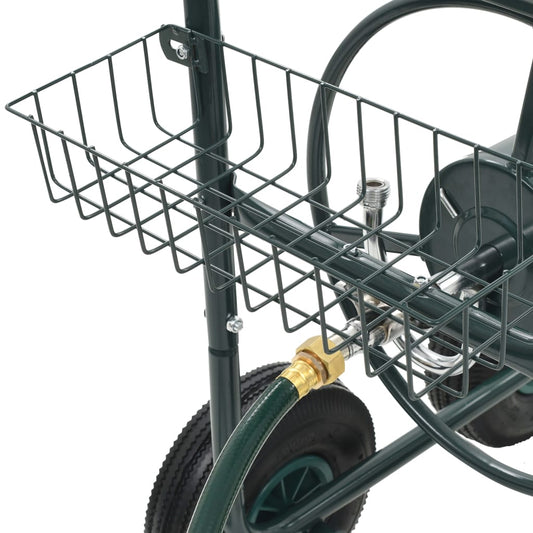 Slangevogn med 1/2" slangekobling 75 m stål