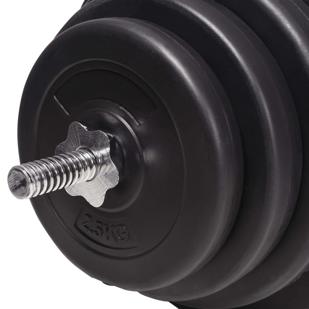Treningsbenk med vektstativ, vektstang og manualsett 120 kg