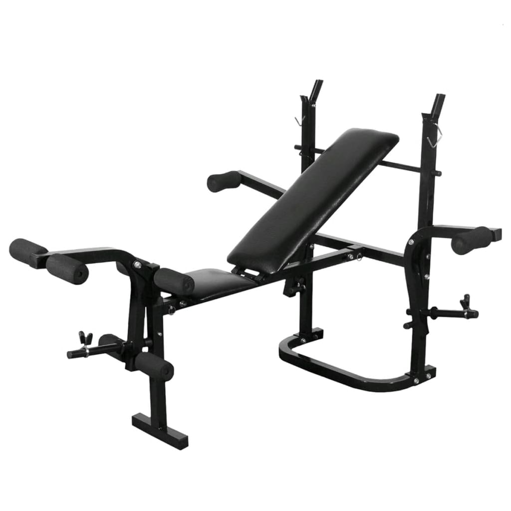 Vektbenk med vektstativ, vektstang og manualsett 120 kg