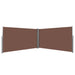 Uttrekkbar sidemarkise 160x600 cm brun