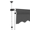 Manuell uttrekkbar markise 400 cm antrasitt