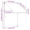 Manuell uttrekkbar markise 150 cm kremhvit
