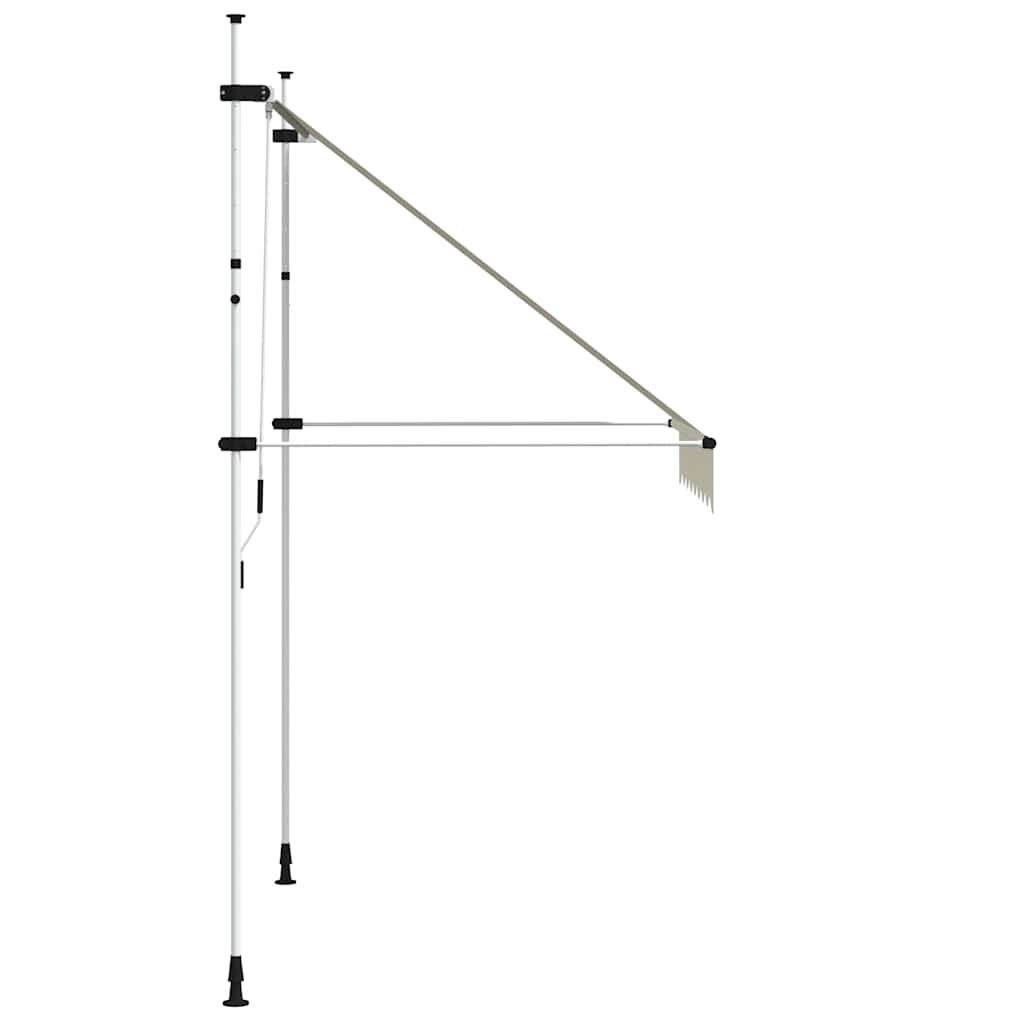 Manuell uttrekkbar markise 200 cm kremhvit