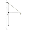 Manuell uttrekkbar markise 200 cm kremhvit