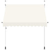 Manuell uttrekkbar markise 250 cm kremhvit