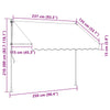 Manuell uttrekkbar markise 250 cm kremhvit