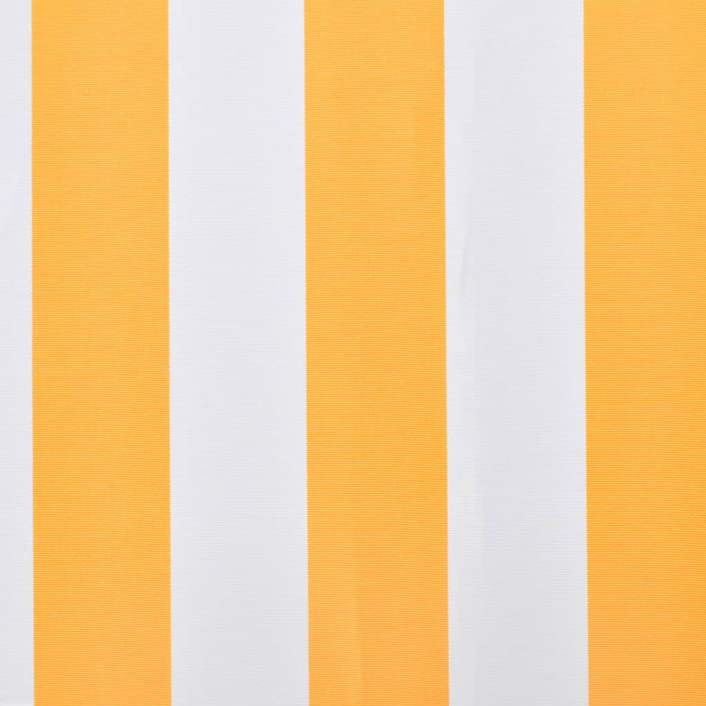 Erstatningsduk for markise oransje og hvit 5x3 m polyester