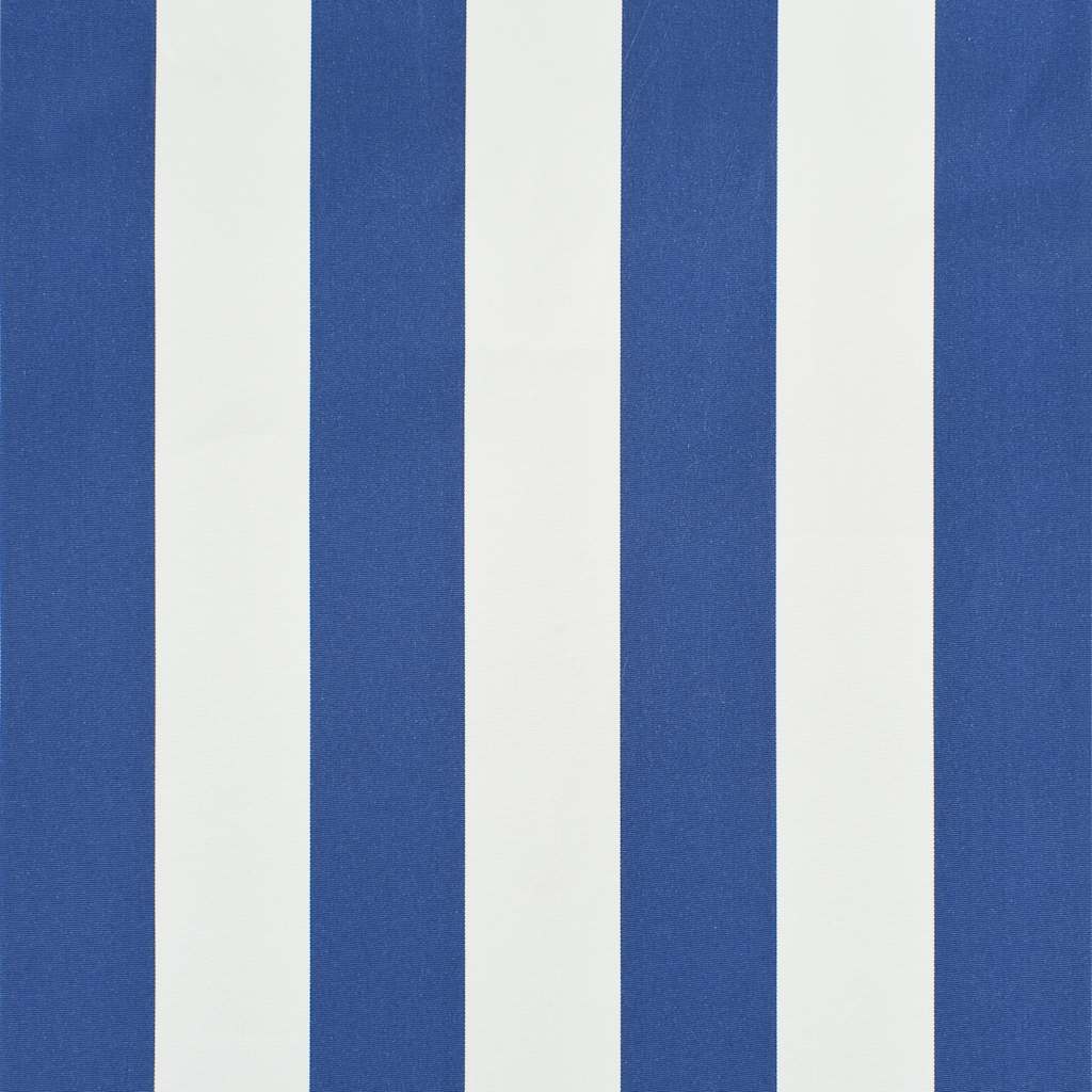 Uttrekkbar markise 150x150 cm blå og hvit