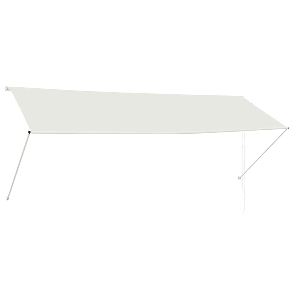 Uttrekkbar markise 350x150 cm kremhvit vidaXL